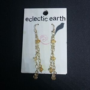NWT Eclectic Earth Gold Plated Dangling Earrings